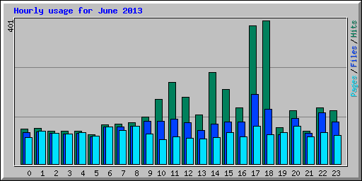 Hourly usage for June 2013