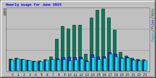 Hourly usage for June 2015