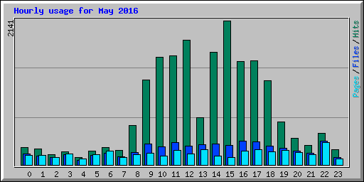 Hourly usage for May 2016