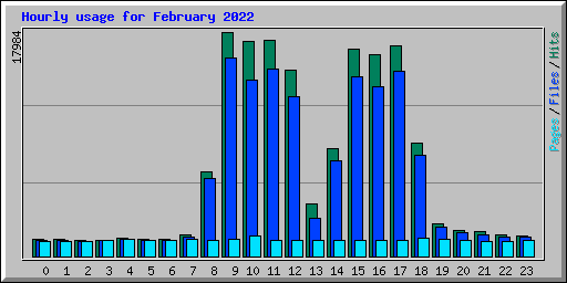 Hourly usage for February 2022